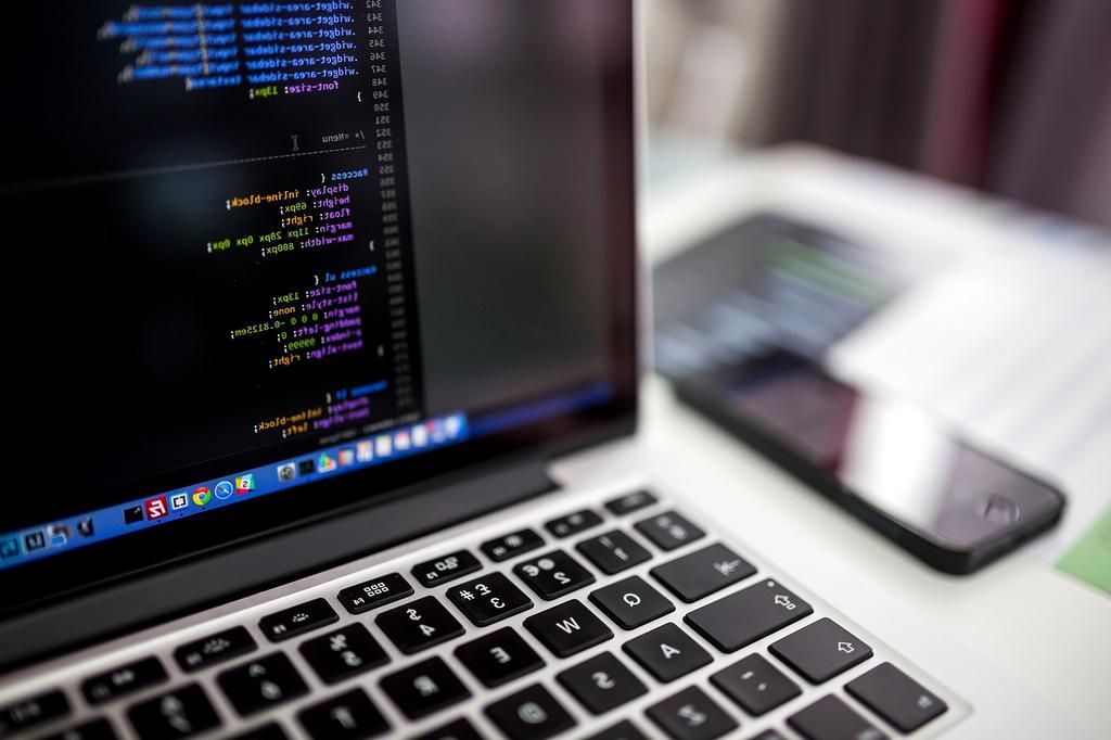 Abstract technology background representing software installation and innovation