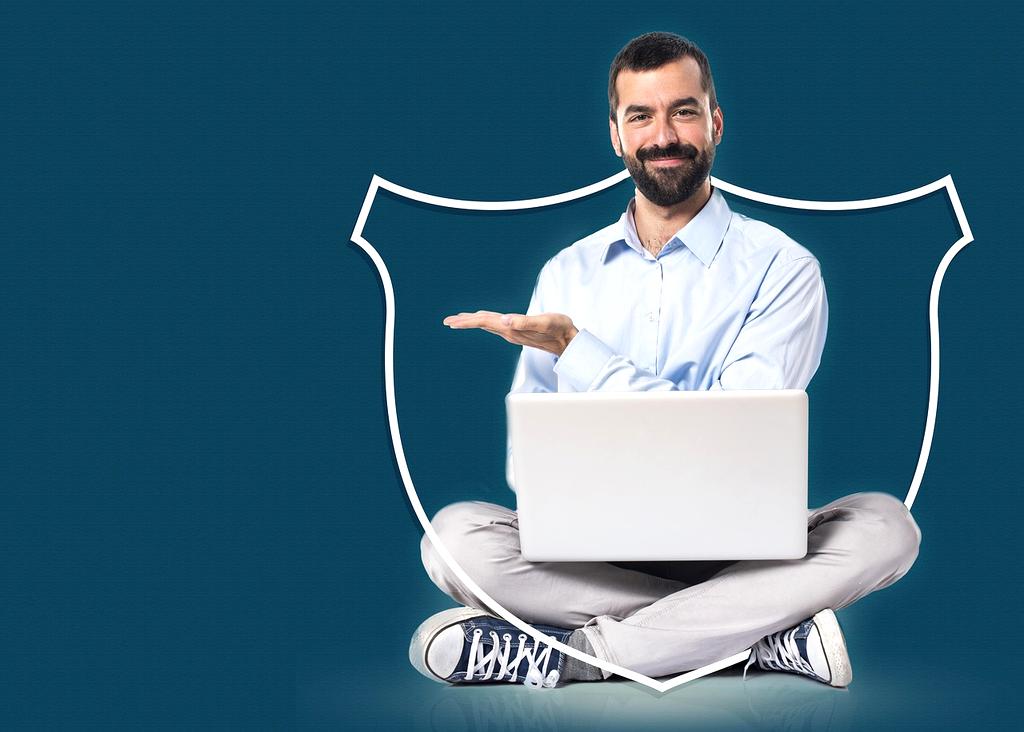 Security shield icon with cryptographic elements